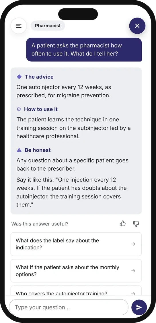 Pharmacist · dispensing advice