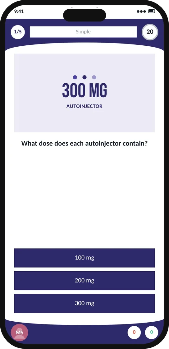 A challenge question and a targeted refresher in Atrivity Readiness